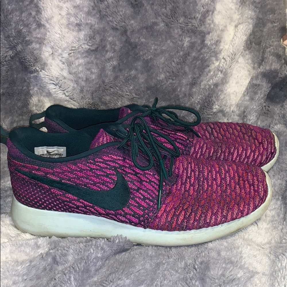 Purple multicolor Nike roshes